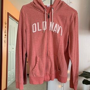 Old Navy Women’s Pink Fleece Zip Up Hoodie Jacket Size Medium